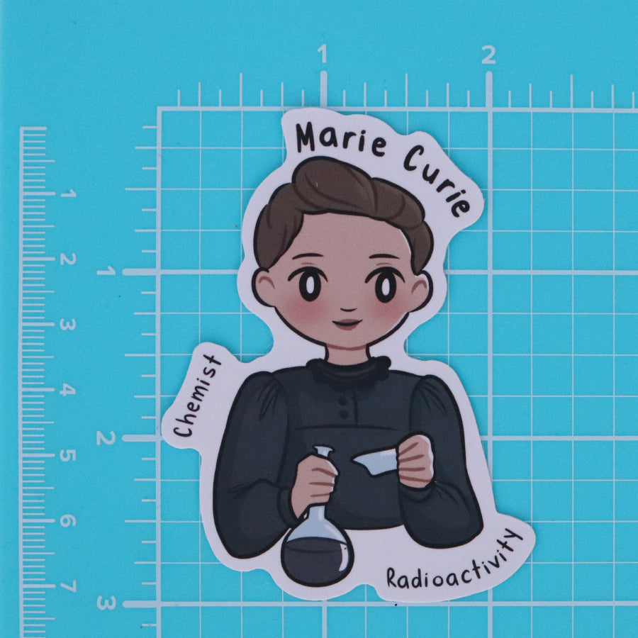 WOMEN IN SCIENCE MARIE CURIE - CHEMIST, RADIOACTIVITY STICKER