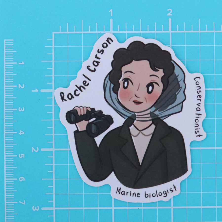 WOMEN IN SCIENCE RACHEL CARSON - MARINE BIOLOGIST, CONSERVATIONIST STICKER