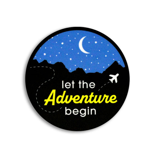 LET THE ADVENTURE BEGIN STICKER