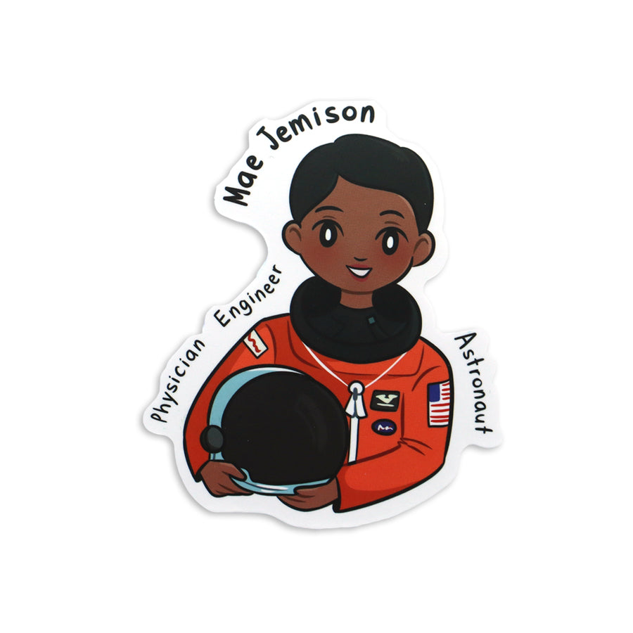 WOMEN IN SCIENCE MAE JEMISON - PHYSICIAN, ENGINEER, ASTRONAUT STICKER