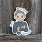 WOMEN IN SCIENCE MARIE CURIE - CHEMIST, RADIOACTIVITY STICKER